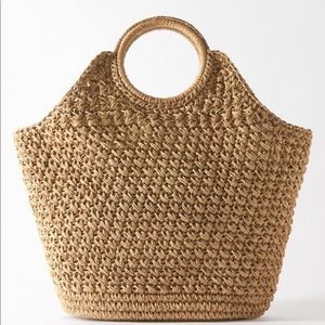 NWT raffia tote bag ZARA